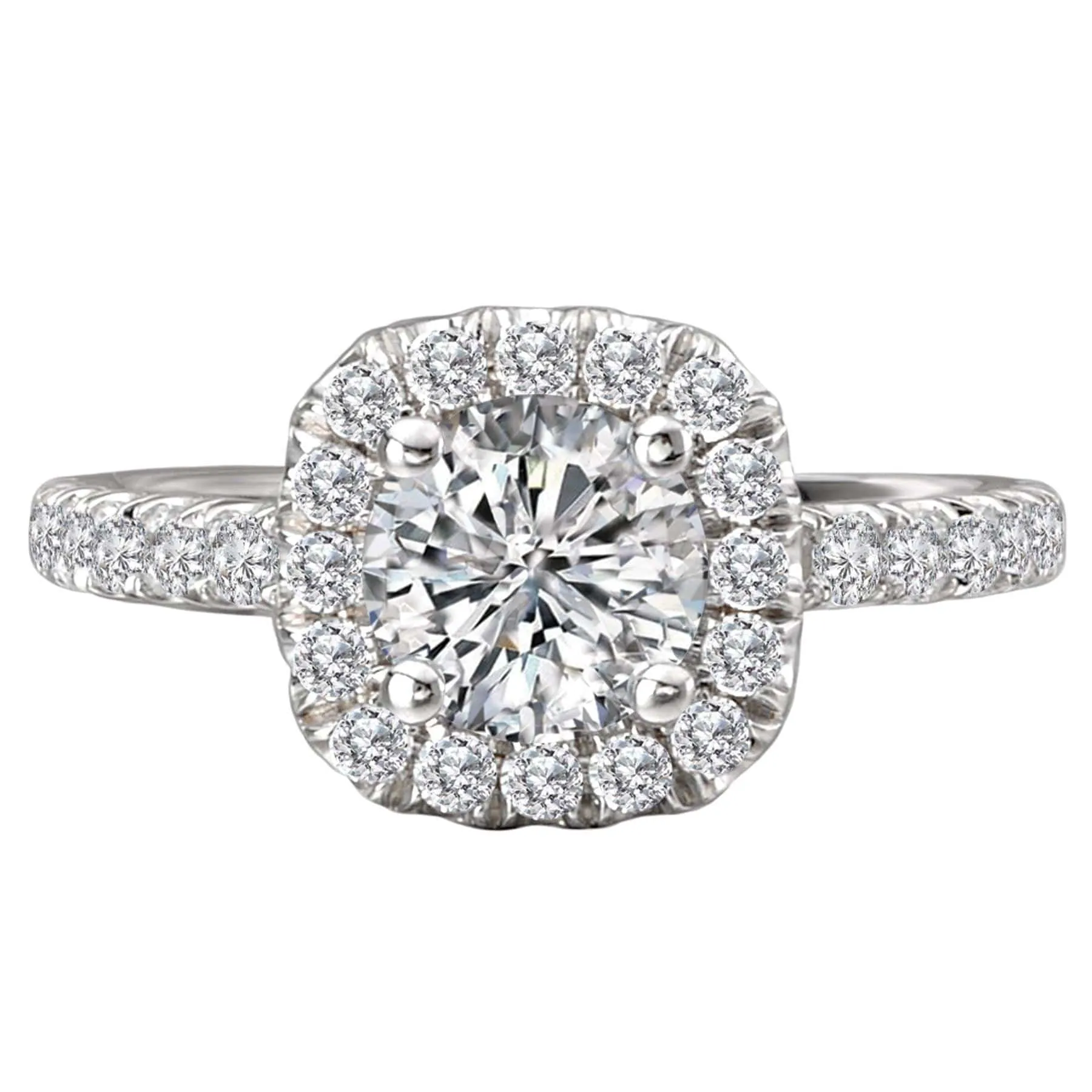 "The Dallas" Halo Semi-Mount Diamond Ring