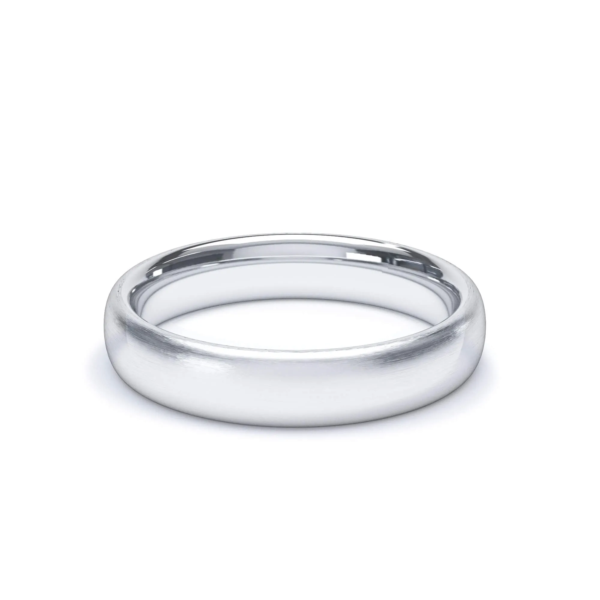 - Regular Court Satin Polish Wedding Ring 18k White Gold