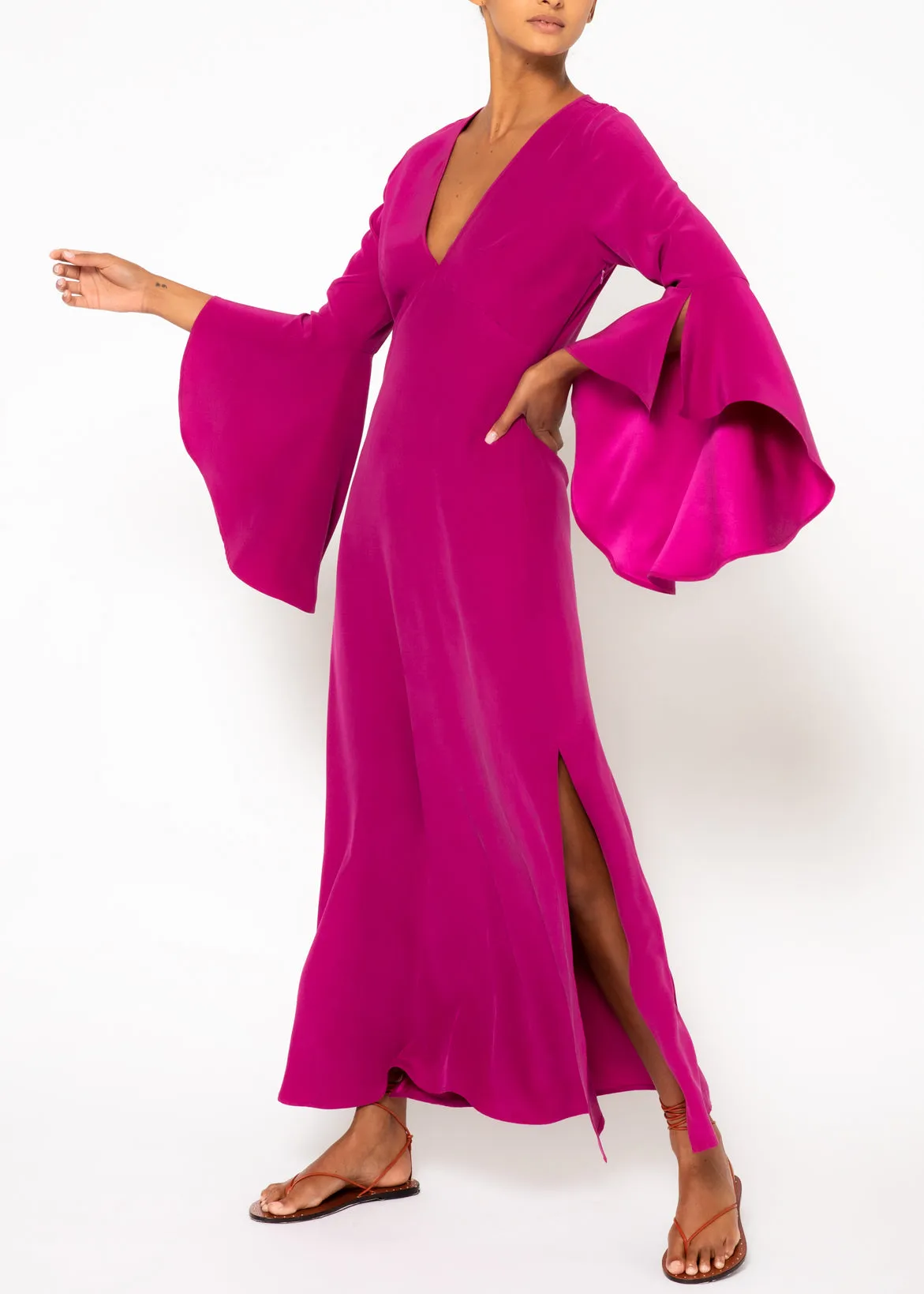 Rita Raspberry Maxi Dress