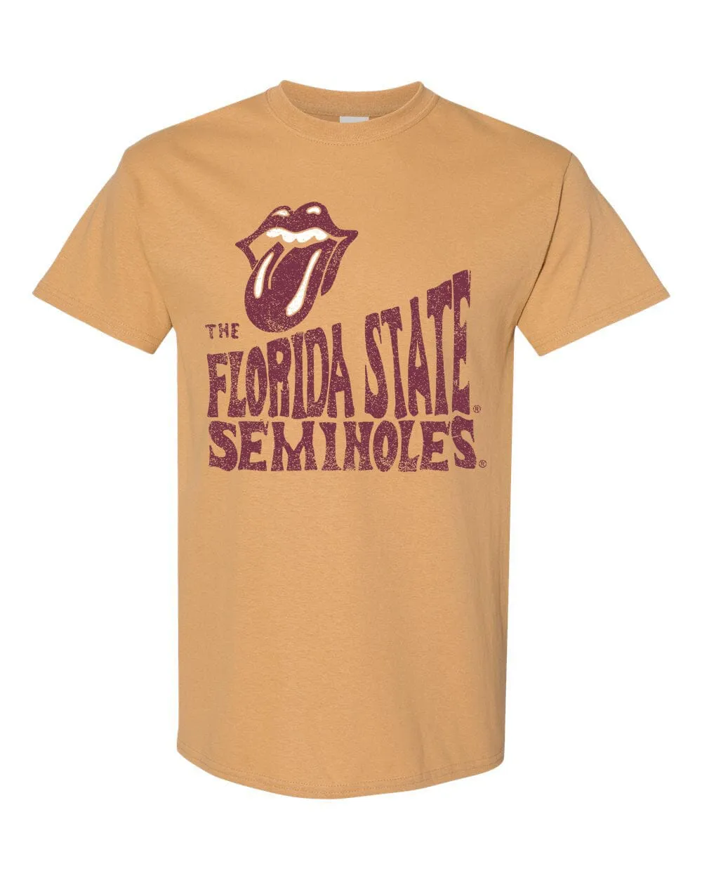 Rolling Stones FSU Seminoles Dazed Gold Thrifted Tee