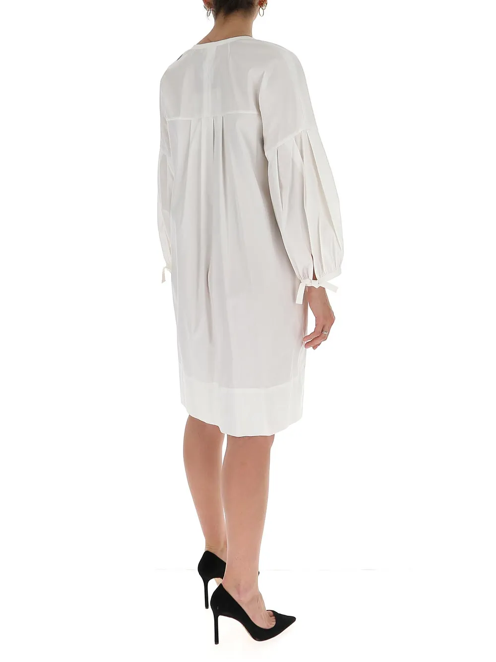 'S Max Mara Poplin Puff Sleeve Dress