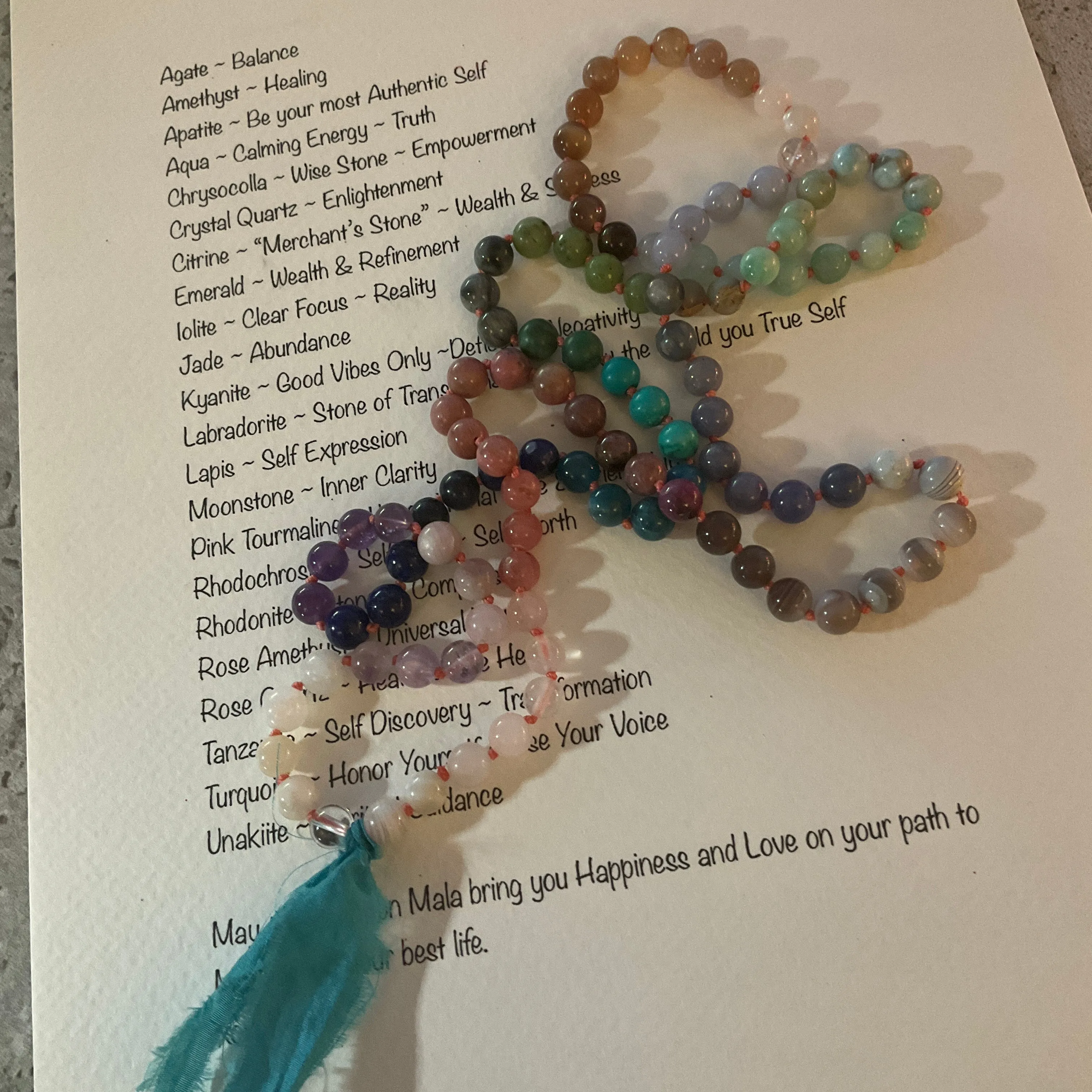 Sari Tassel Intention Mala ~ Turquoise (010)