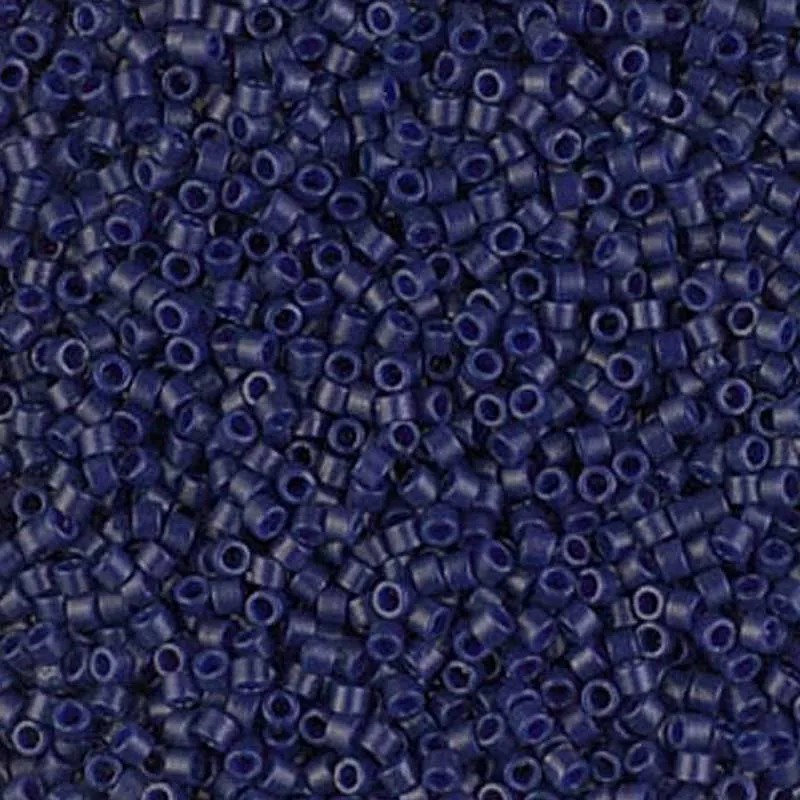 Seed Beads-11/0 Delica-2144 Duracoat Opaque Dyed Cobalt-Miyuki-7 Grams