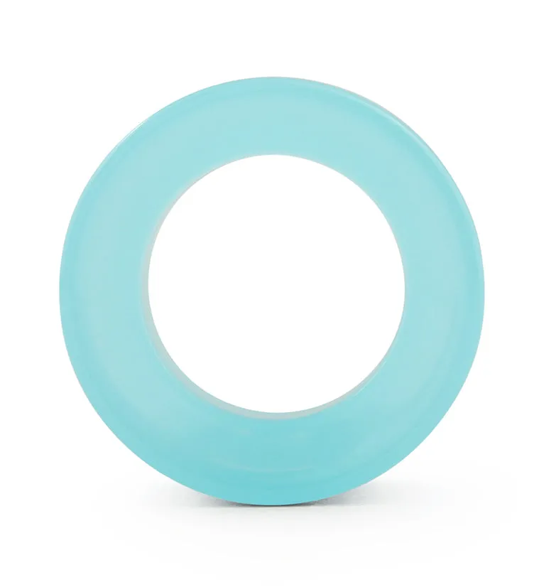 Sky Blue Glass Double Flare Tunnels