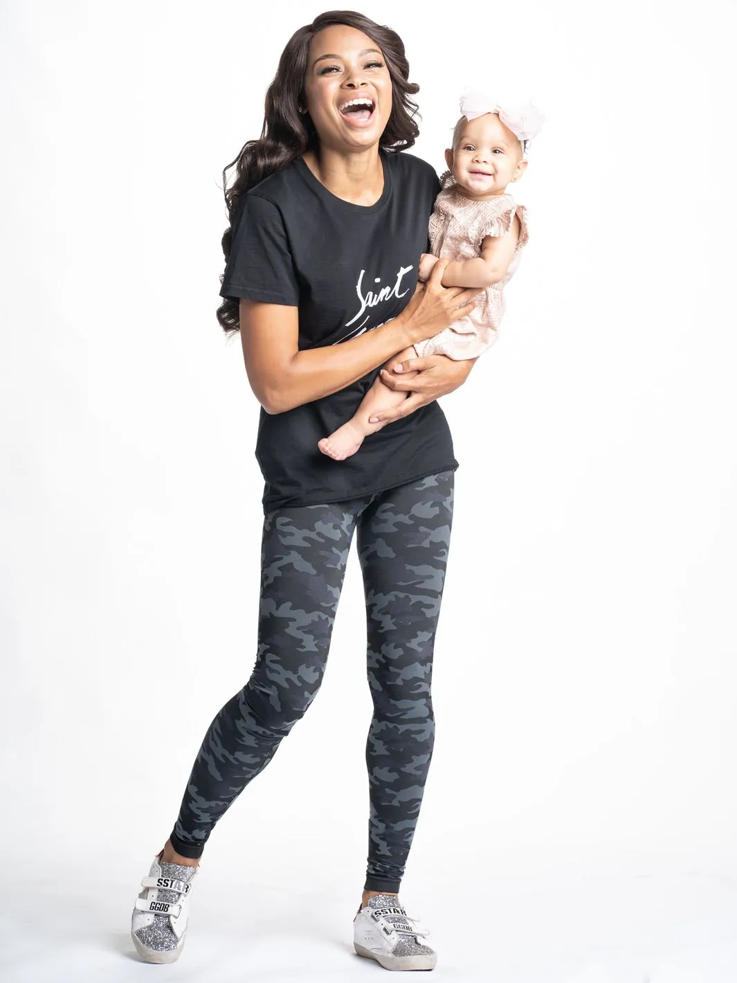 Snapback™ Postpartum Leggings - Black Camo (2 Pack)