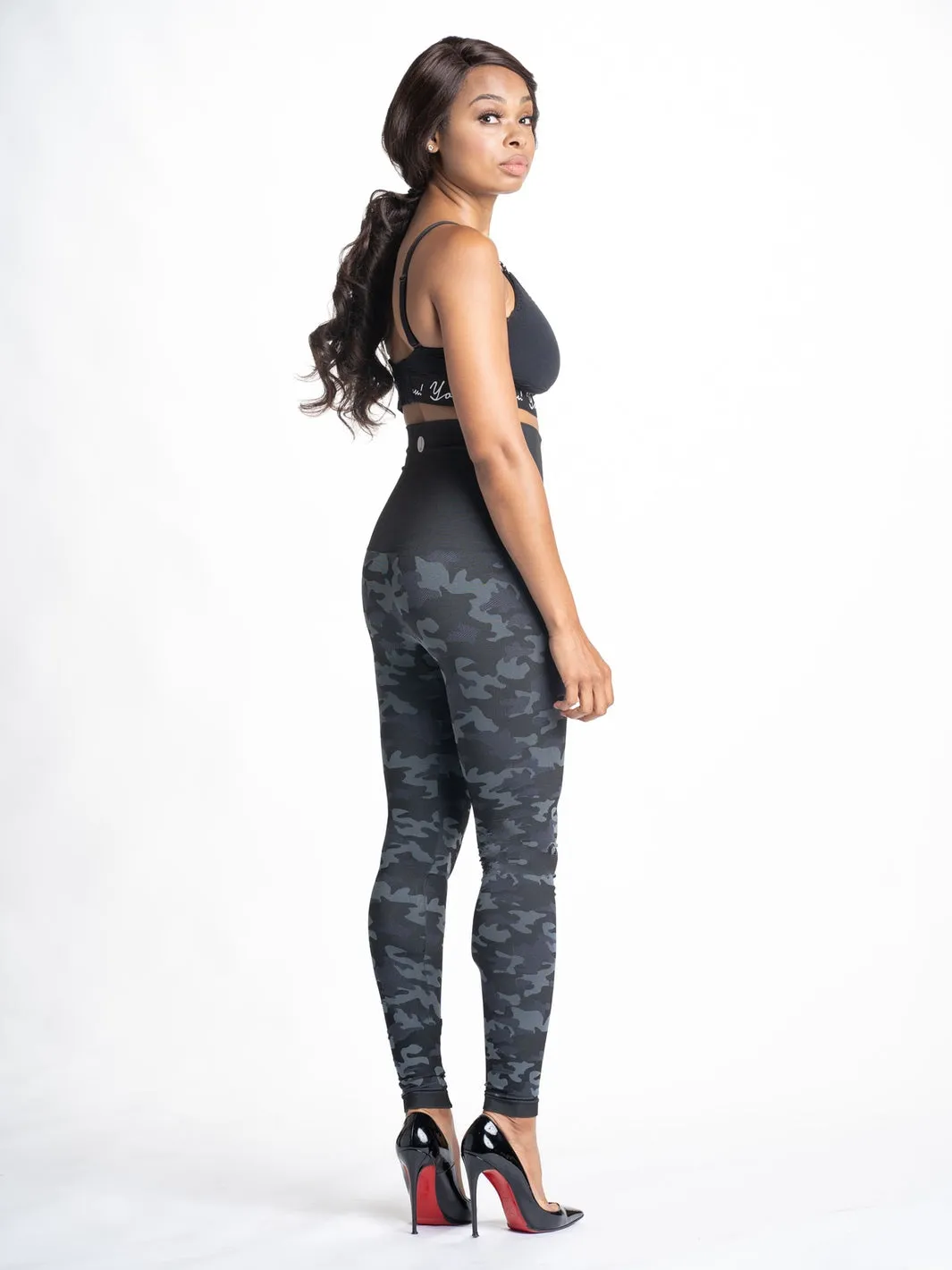 Snapback™ Postpartum Leggings - Black Camo (2 Pack)