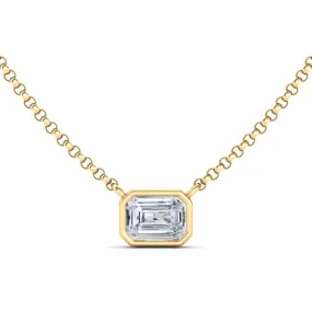 Solo Emerald Diamond Bezel Pendant