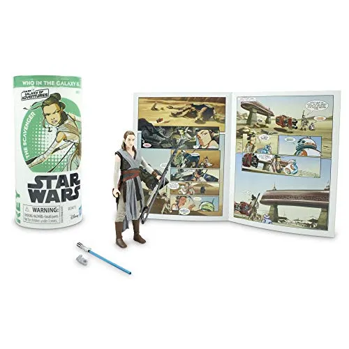 Star Wars Galaxy of Adventures Rey 3.75-Inch-Scale Figure Toy and Mini Comic