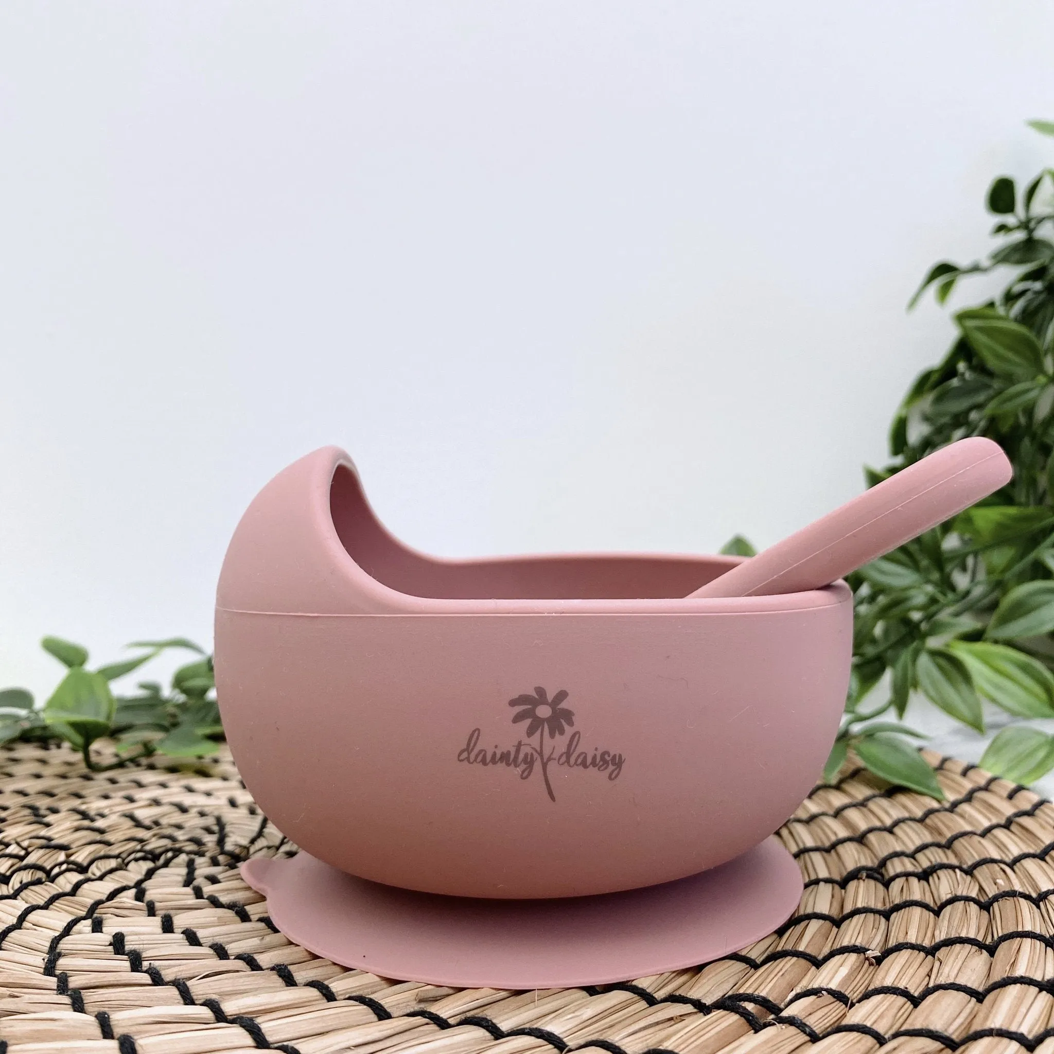 Stickie Bowl & Spoon Set - Dusty Rose