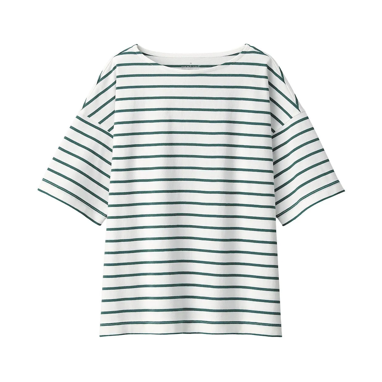 Striped Boatneck Short Sleeve T-Shirt