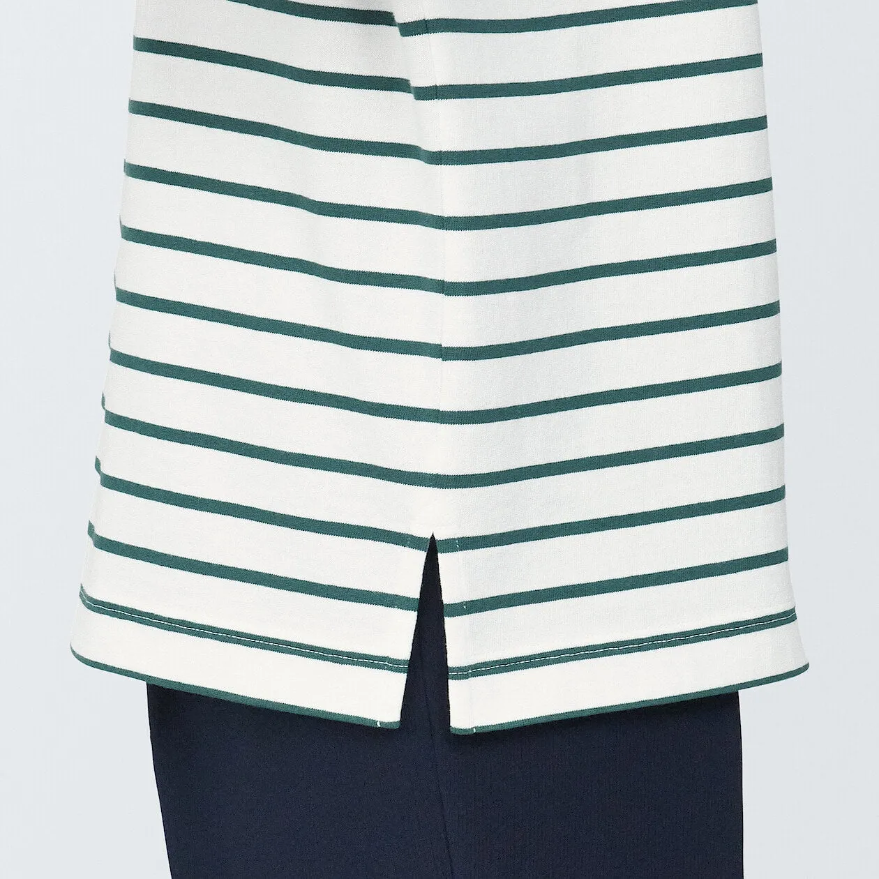 Striped Boatneck Short Sleeve T-Shirt