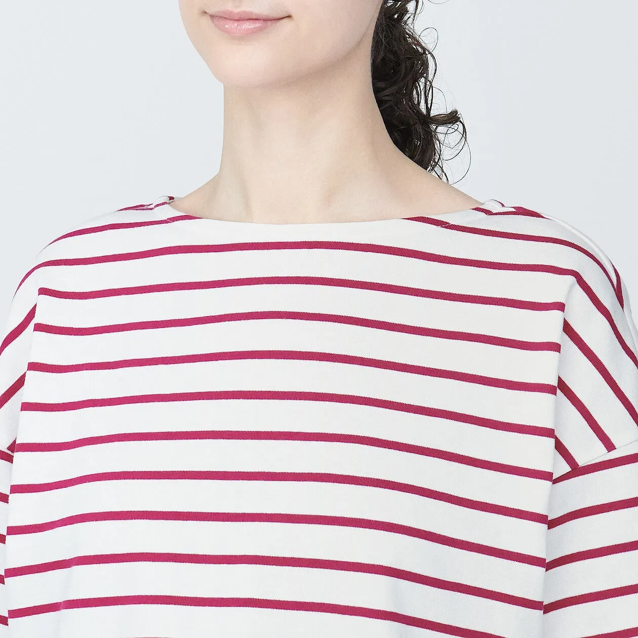 Striped Boatneck Short Sleeve T-Shirt