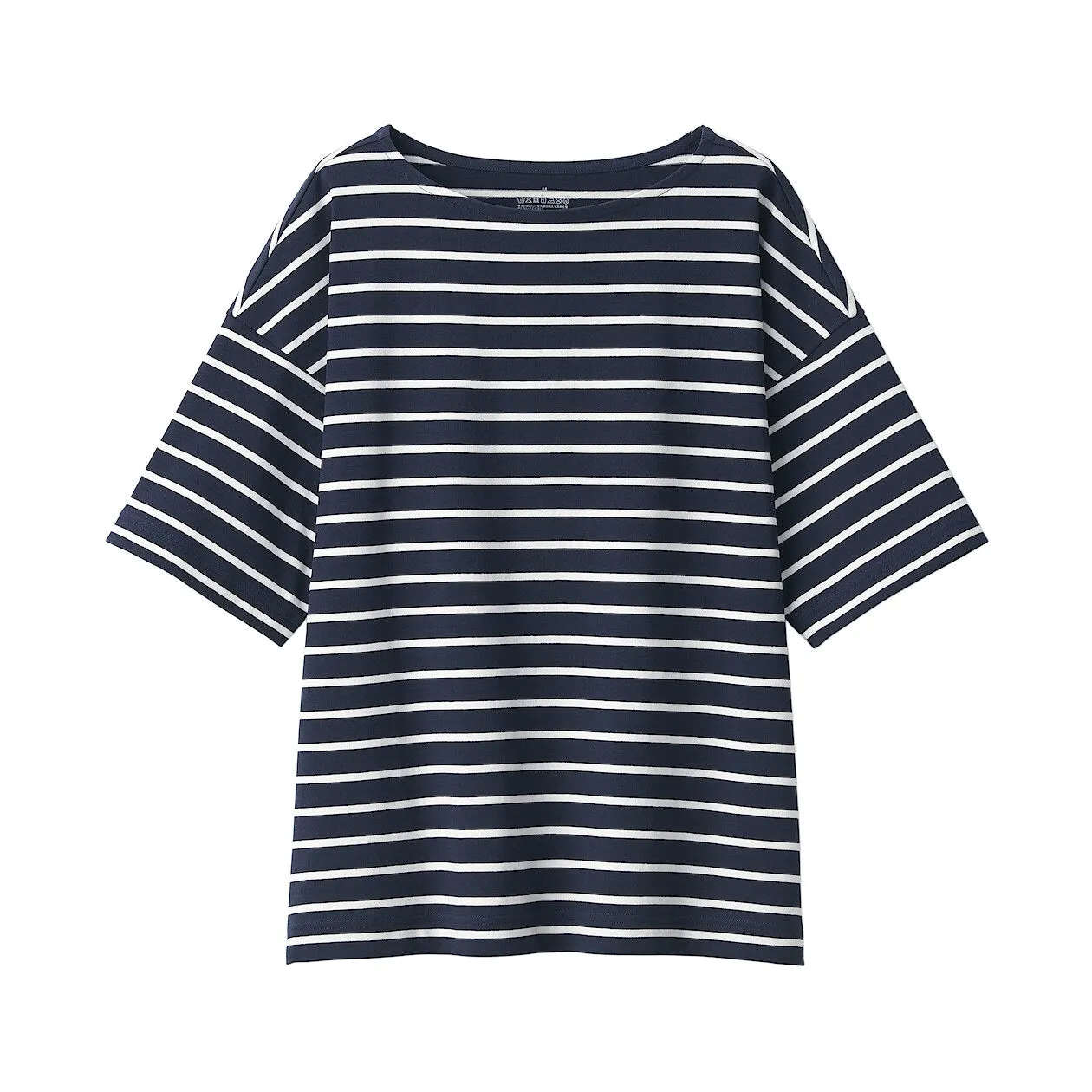 Striped Boatneck Short Sleeve T-Shirt