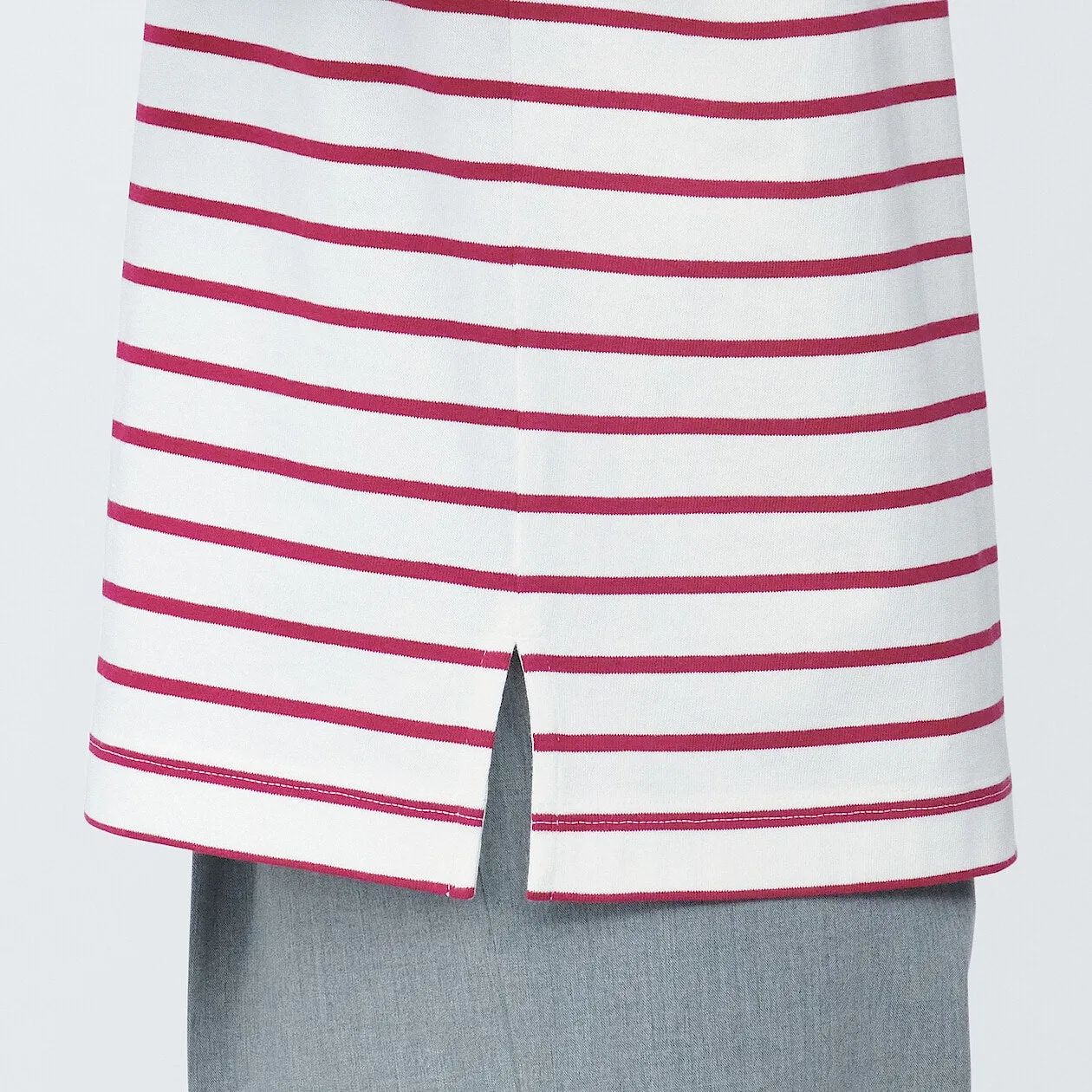 Striped Boatneck Short Sleeve T-Shirt