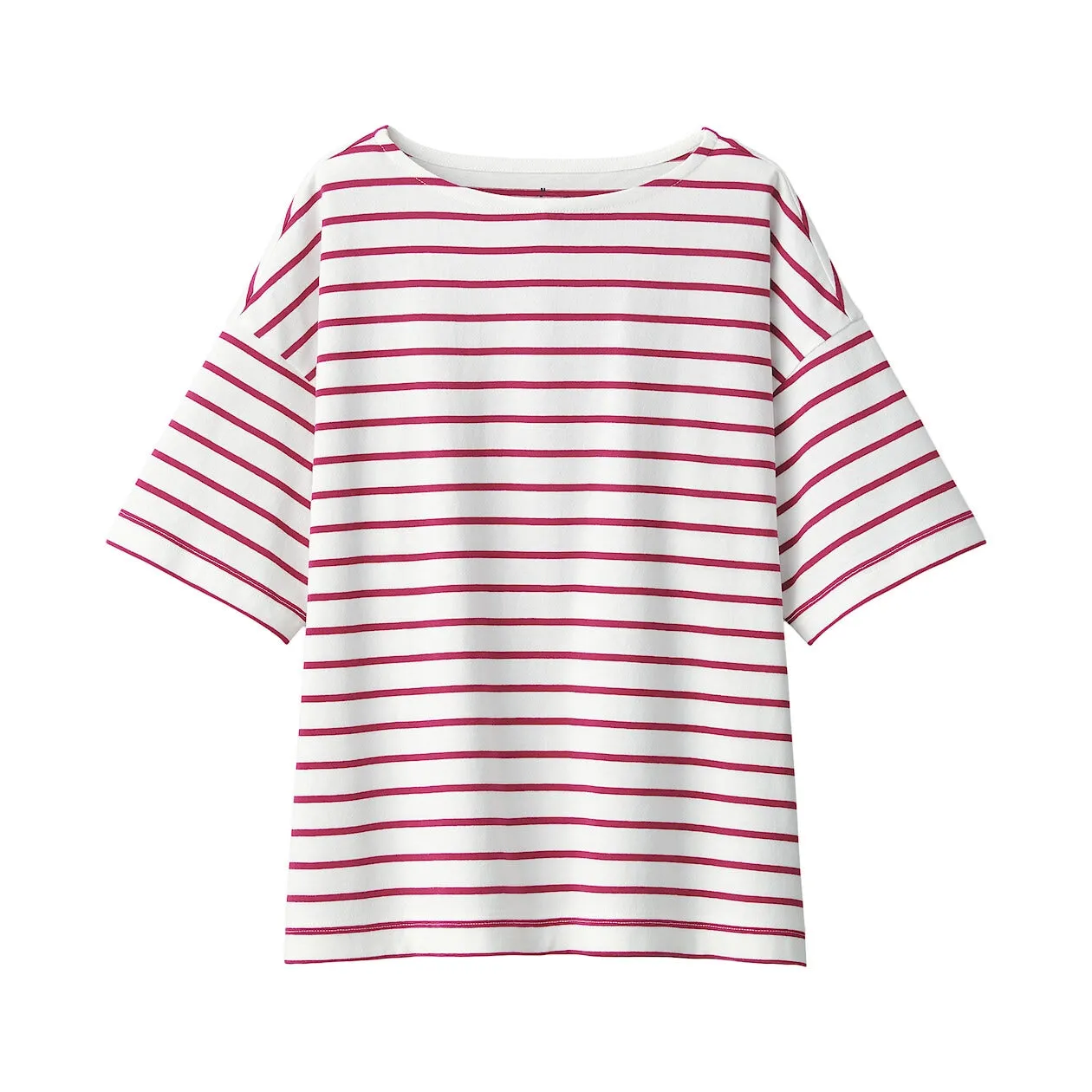 Striped Boatneck Short Sleeve T-Shirt