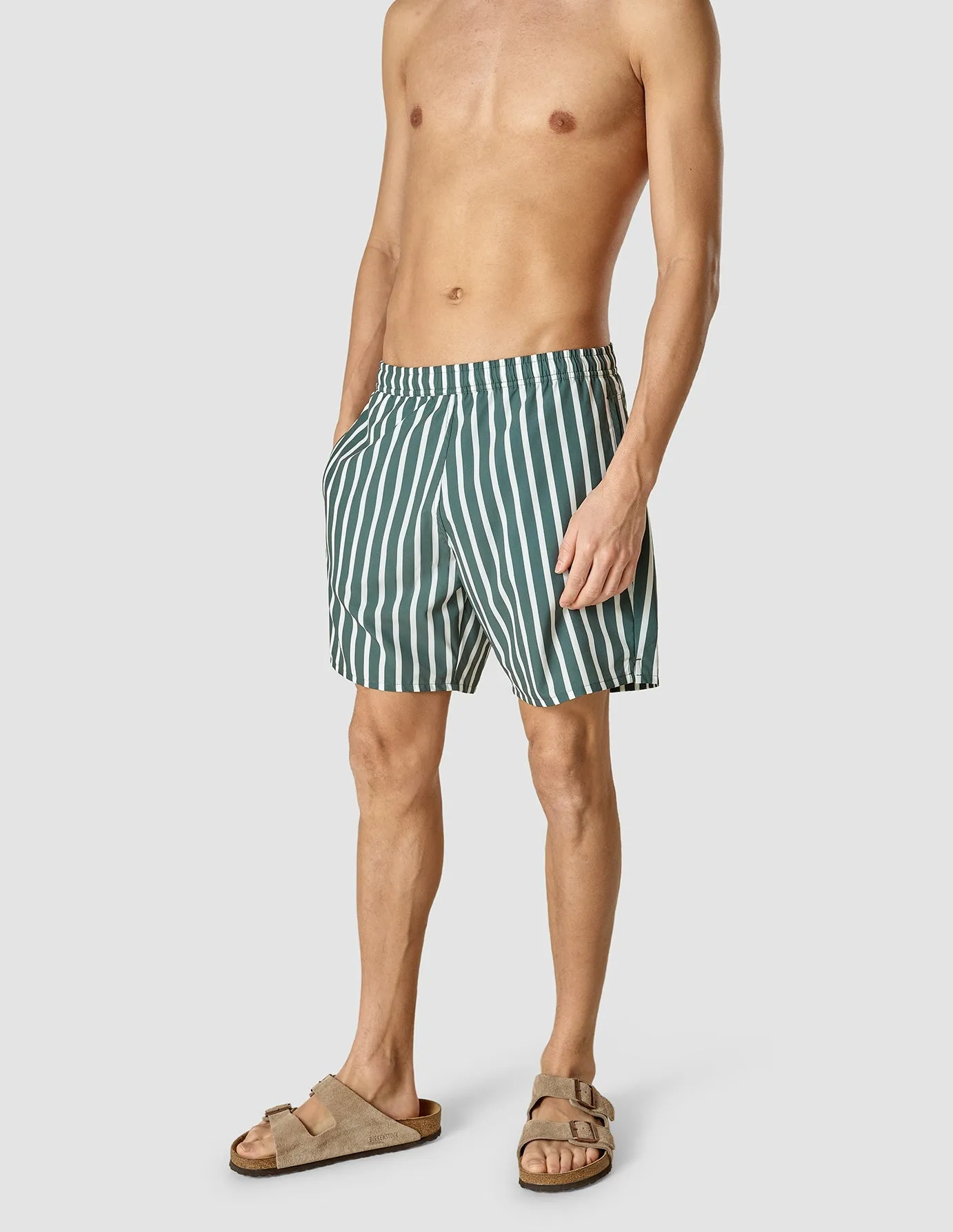 Swim Shorts Garden Green Stripe