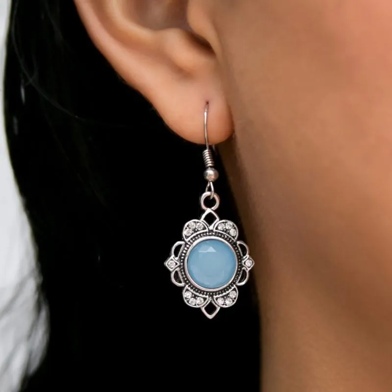 To BEAM or Not to BEAM Blue Earrings