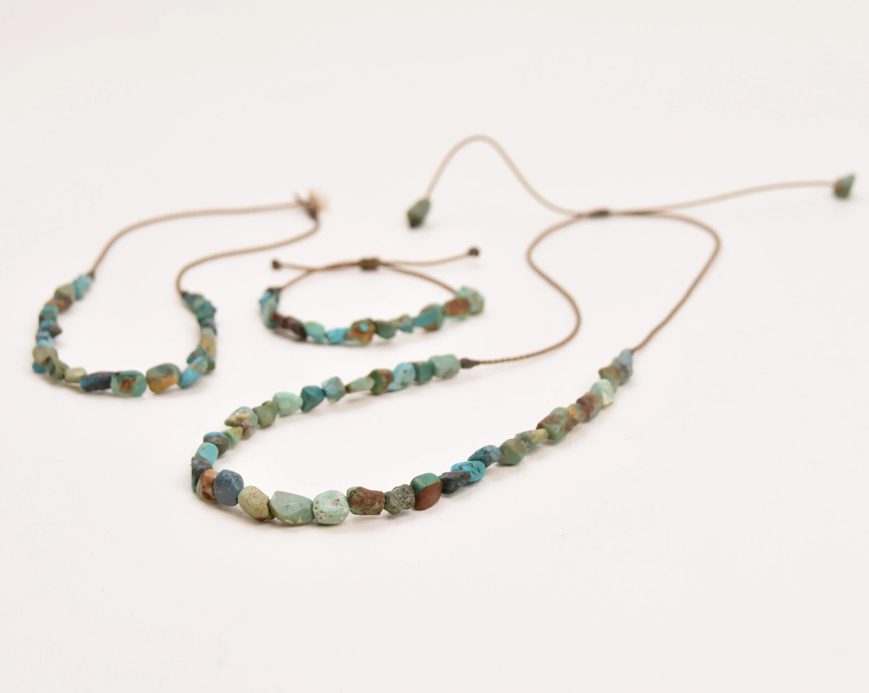 Turquoise Pebbles - Bracelet, Necklace, Duet, OR the whole set!