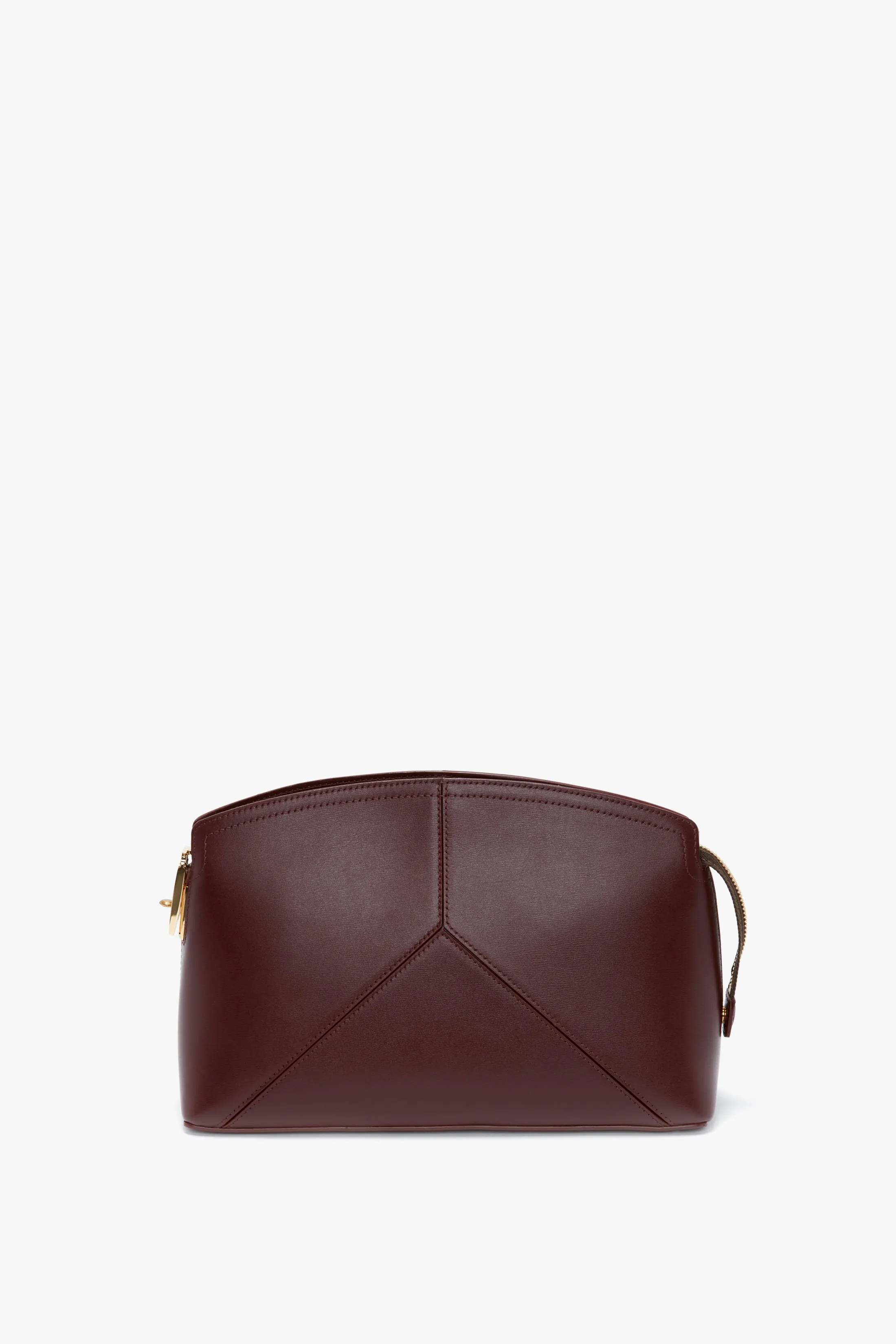 Victoria Clutch Bag In Burgundy Leather