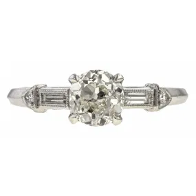 Vintage Engagement Ring, Old Euro 1.05ct.