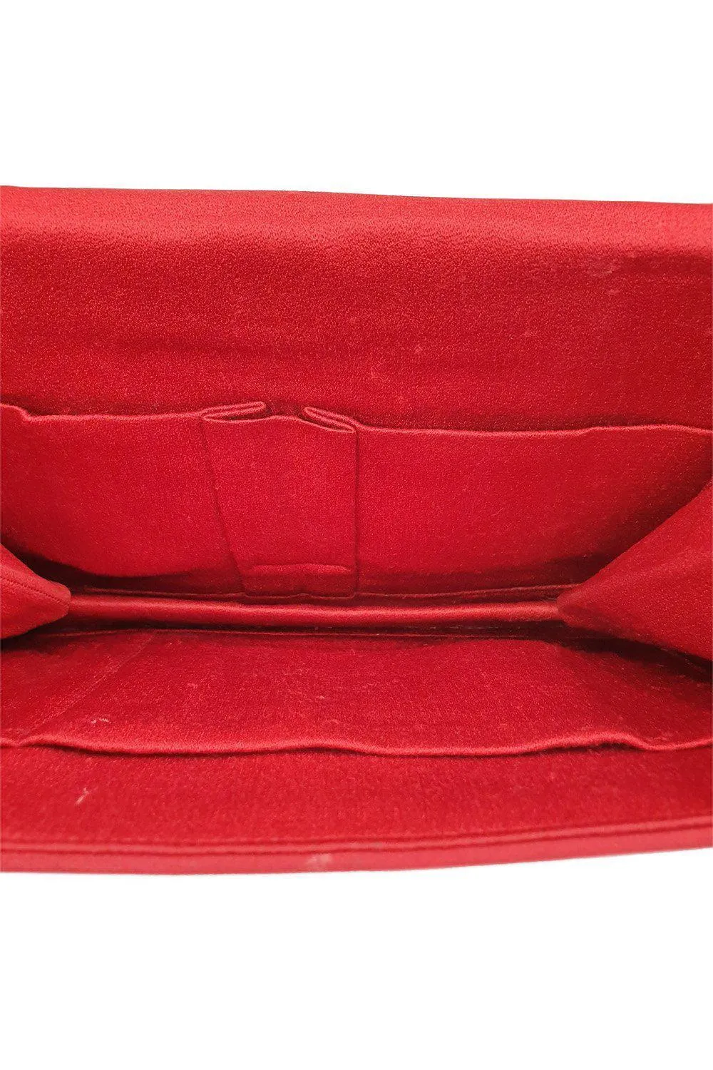 VINTAGE Lipstick Red Hollywood Starlet Style 1940s Fabric Clutch Bag (S)