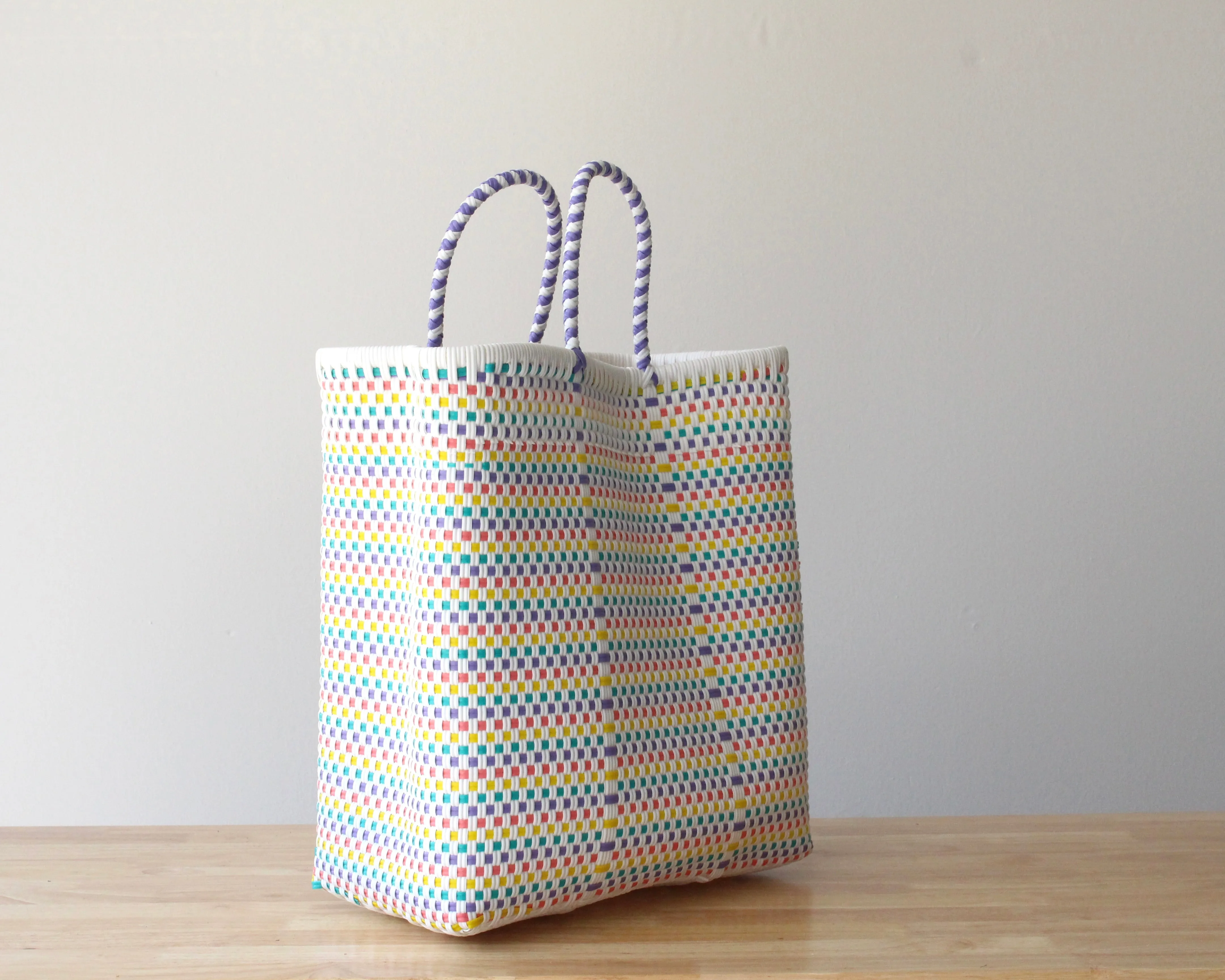 White & Colors Tote Bag by MexiMexi