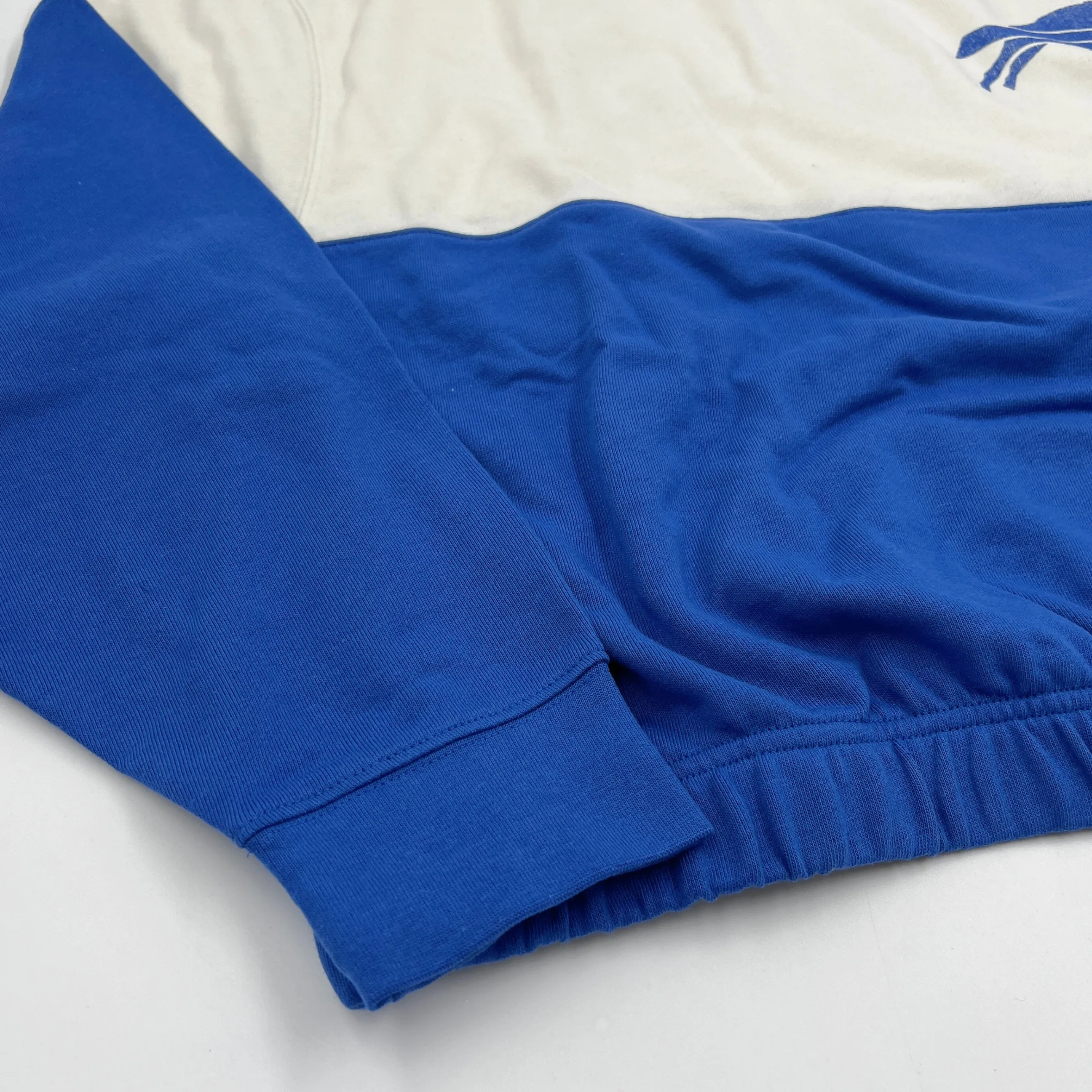 Women's '47 Brand Buffalo Bills Sandstone & Royal Cropped Sweater