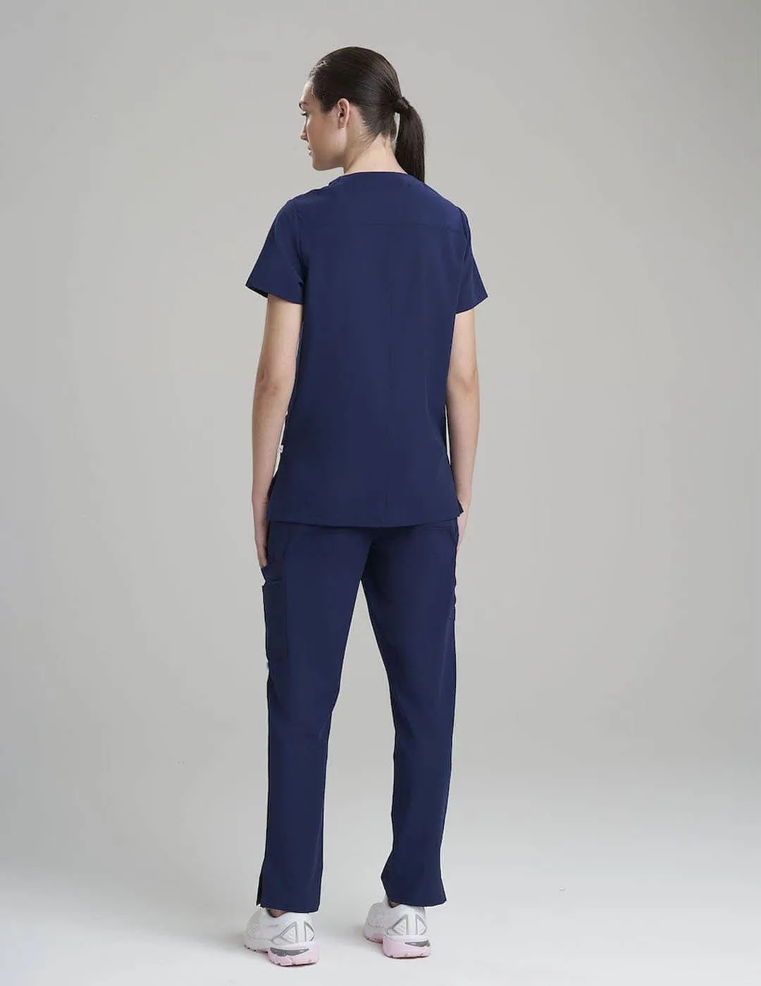 Womens 6-Pocket V-Neck Scrub Top