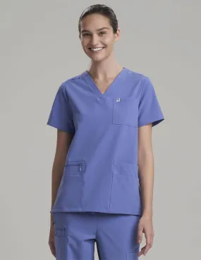 Womens 6-Pocket V-Neck Scrub Top