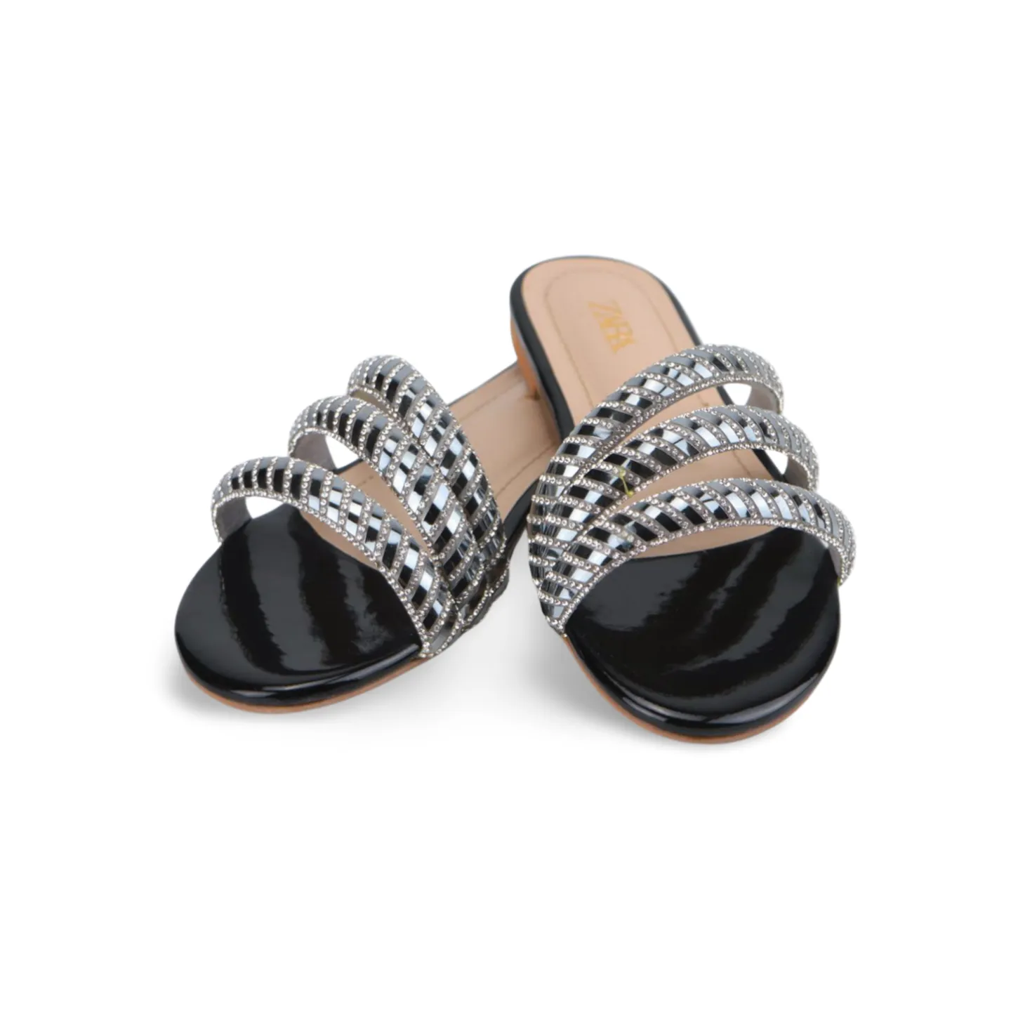 Women's Rhinestone Crystal Rope Flat Sandals