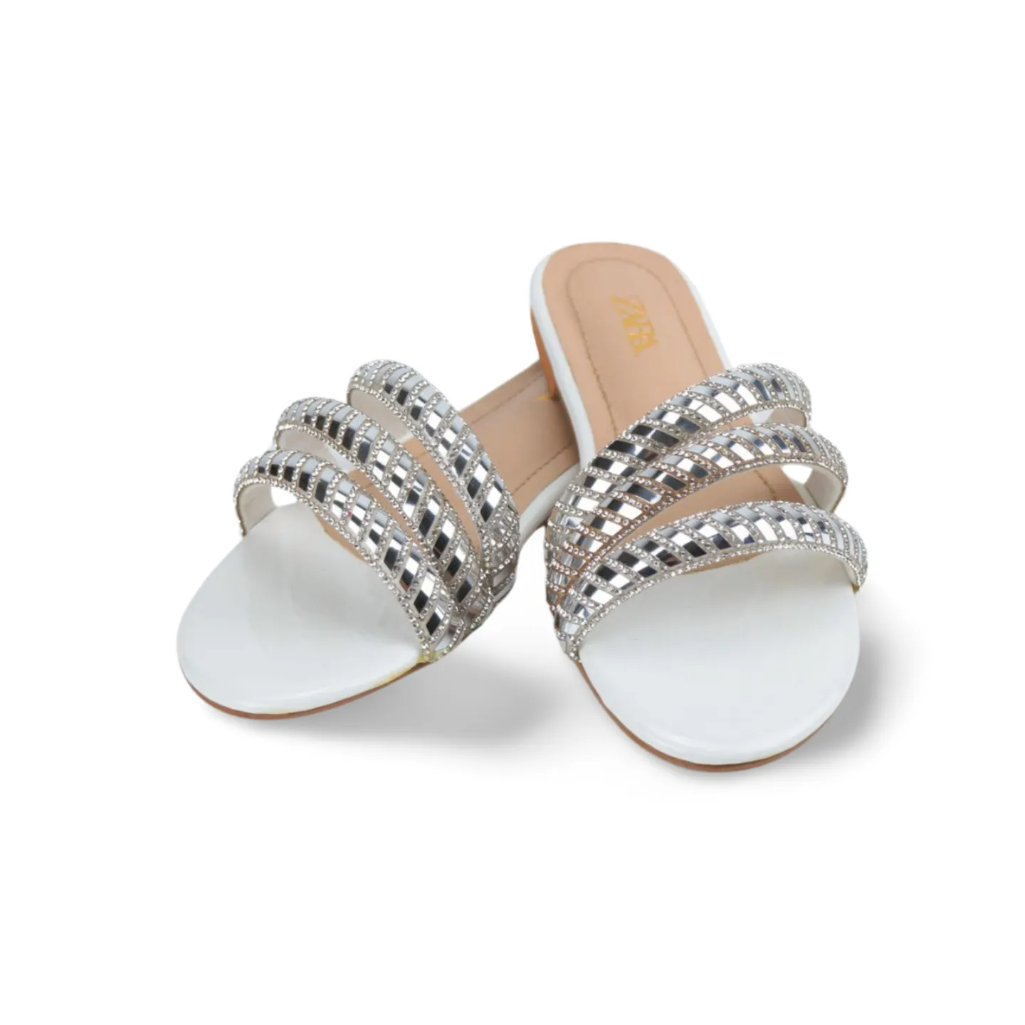 Women's Rhinestone Crystal Rope Flat Sandals